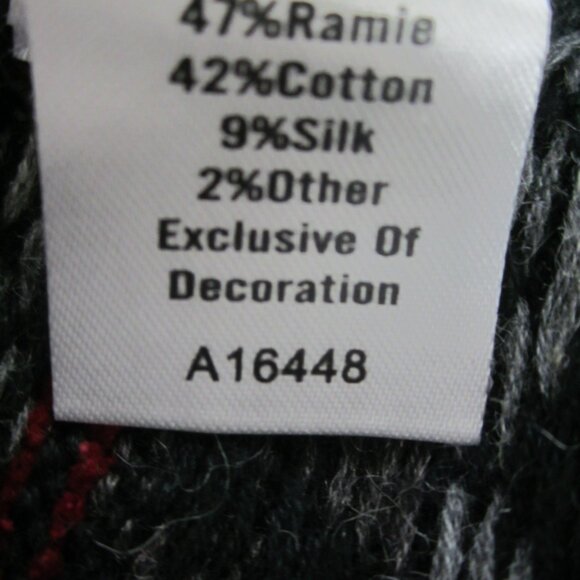 Appleseeds Womens Large Black Ivory Red Embroidered Floral Ramie Silk Cardigan - Picture 5 of 13